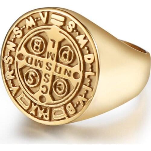 Knight Templar Cross Titanium Steel Signet Ring Gold Silver Vintage Jewelry Punk Rock Male Rings Band Hip Hop for Men Women