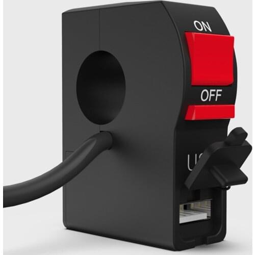 22mm Motorcycle Switches Motorbike Headlight ON/OFF Button Connector Start Handlebar Controller Switch with 2.1A USB Charge