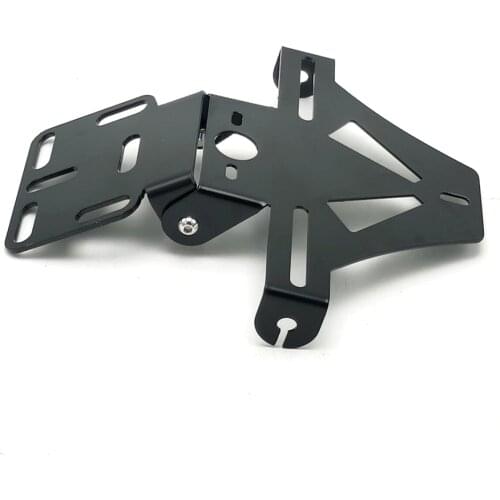 Motorcycle Parts Adjustable License Plate Holder Tail Rear Light Bracket Mount Dual Sport Chopper Cafe Racer Old School