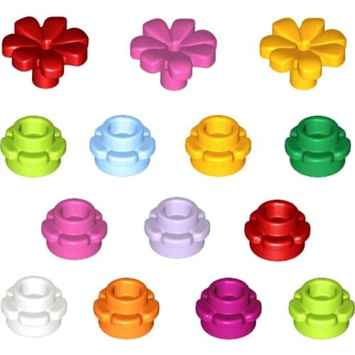 [MOC Hub] 50PCS Flower Building Blocks 3741 24866 21318 Compatible Major Brand Kids Toys Early Learning Education Gifts