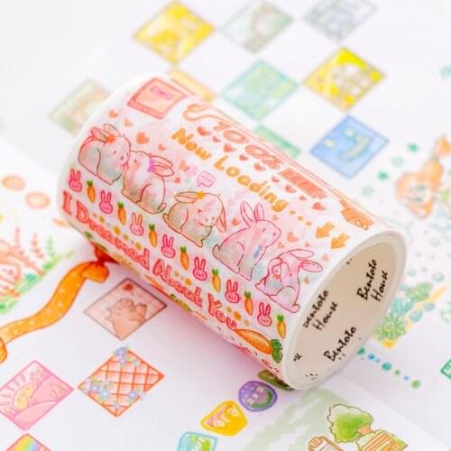 Cartoon guess box salt color and paper tape hand diary DIY decorative paste material student creative stationery