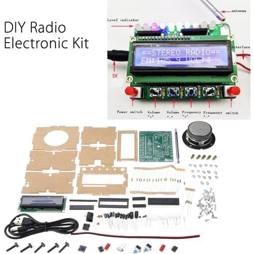 DIY DC 5V Radio Electronic Kit Parts TDA5807 51 Single-chip FM Digital Sound Machine STC89C52 chip 87MHZ-108MHZ