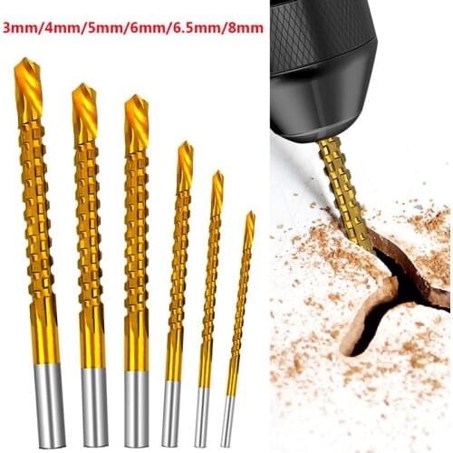6pcs/lot Cobalt Drill Bit Set Spiral Screw Metric Composite Tap Drill Bit Tap Twist Drill Bit Set for Cutting Drilling Polishing