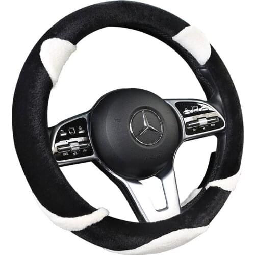 New cartoon plush panda winter comfort steering wheel cover interior supplies cute goddess fan car supplies car decor