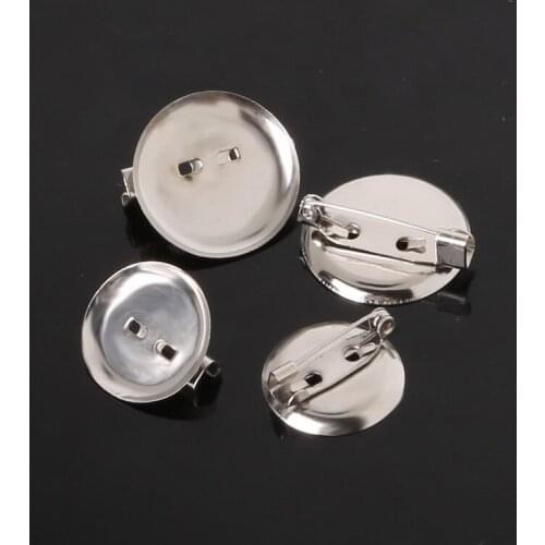 DIY brooch base 20mm 23mm 50pcs/lot Brooch accessories With Clip and Safety Pin use for brooch and hair jewelry FZC006