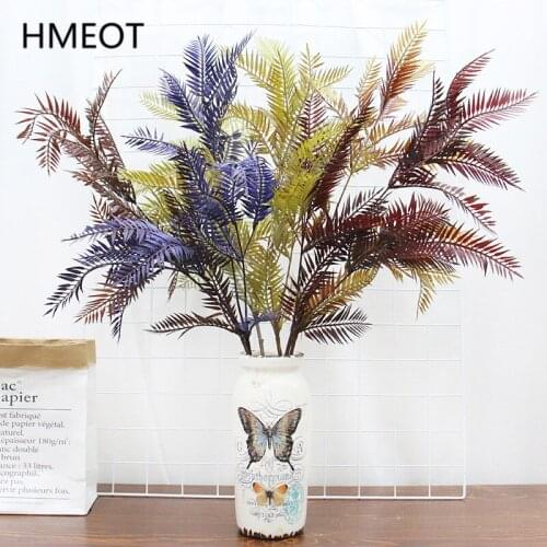 97cm Plastic Tree Bamboo Grass Artificial Sunflower Leaf Wedding Floral Arrangement Material Photo Props Green Plants Home Decor