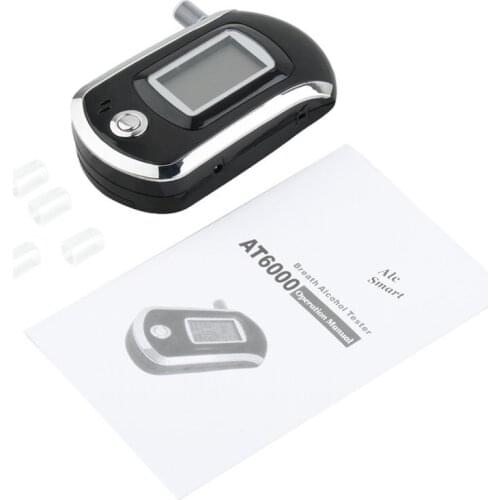 Alcohol Tester Professional Digital Breathalyzer Breath Analyzer with Large Digital LCD Display 5 Pcs Mouthpieces HOT