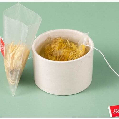 1000pcs/lot Empty Nylon Tea Bags With String Heat Seal Filter Paper Herb Loose Disposable Tea infuser Strainer Customized logo