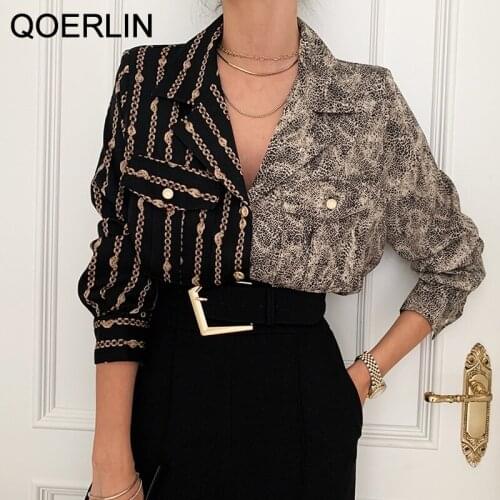 QoerliN Leopard Blouses