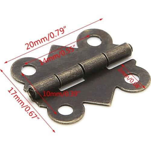 Box Hinge Furniture 10x Mini Butterfly Door Cabinet Drawer Jewellery 20mm x17mm Windows 10 Pro Key Magnet Washi