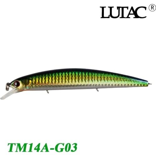 LUTAC Heavy Weight Jerkbait 130mm 21.5g 3D eyes Minnow Suspending hard plastic artificial wobbler