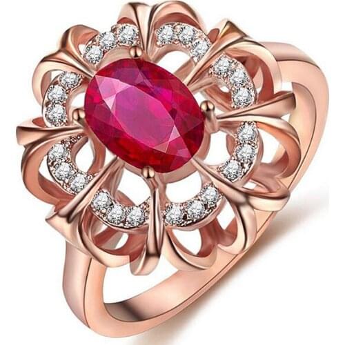 Jewelry Zircon rings womens wholesale wedding crystal ruby sapphire gemstone silver ring