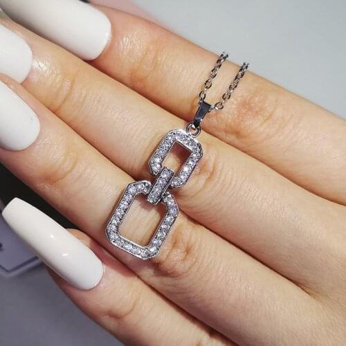 2021 New Luxury Princess 925 Sterling Silver Necklace For Women Anniversary Gift Jewelry Wholesale X6150