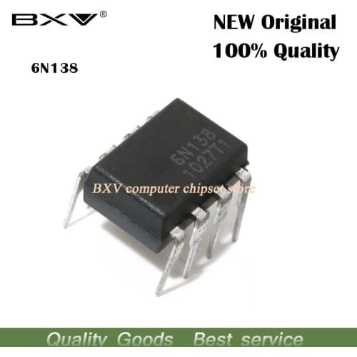 10PCS 6N138 DIP8 DIP photoelectric coupler new original IC