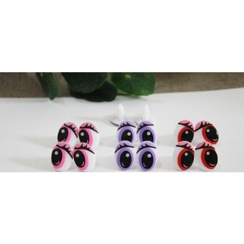 150pcs/lot 15x20mm new design clean print cartoon toy safety eyes+ back washer for plush doll findings--color option