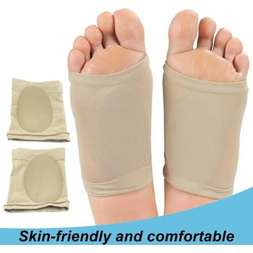 2Pcs Arch Support Sleeves Plantar Fasciitis Heel Spurs Foot Care Shock-absorbing Silicone Flat Foot Female Bandage for Sandals
