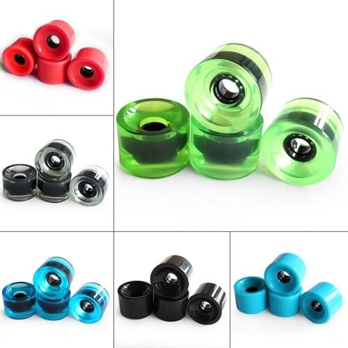 4PCS Sports PU Skateboard Longboard Street Skate Wheel Durable 70x51mm 82A Skateboard Double Rocker Longboard Wheel