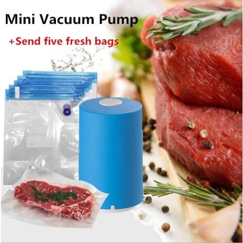 2019 Mini Automatic Compression Vacuum Pump Househoud Snack Fresh Food Rod Strip Kitchen Tool With Bag Sealer Clamp Dropship