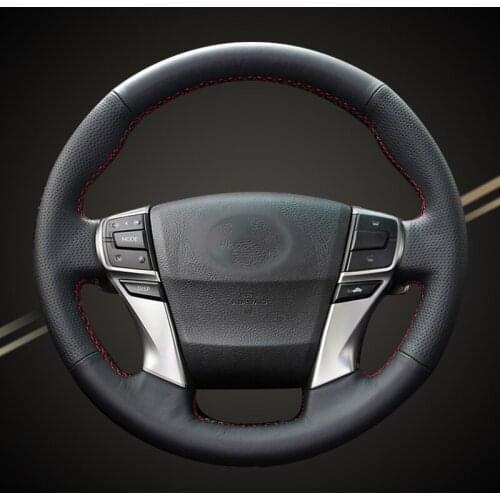 Auto Braid On The Steering Wheel Cover for Toyota Reiz Mark X 2009-2015 Interior Accessory Car Braiding Wheel Covers Car-styling