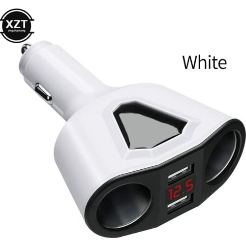 Auto Vehicle Car Dual USB Car Charger Double 3.1A Fast Charging Adapter Cigarette Lighter LED Voltmeter For All Car