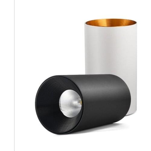 Cylindrical Anti Glare Dimmable LED Downlights 9W 12W 15W COB LED Ceiling Spot Lights AC85-265V LED Ceiling Lamp Indoor Lighting