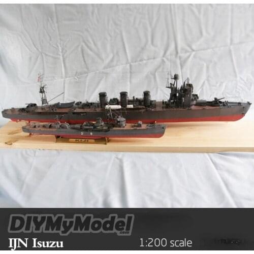 DIYMyModeI Japanese IJN Isuzu light cruiser 1:200 DIY Handcraft Paper Model Kit Handmade Toy Puzzles Gift Movie prop