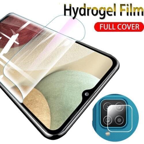 1-2PCS Hydrogel Film/Camera Film For Samsung Galaxy A12 A125F Protective Soft Film samsang A 12 Full Cover Safety Film Not Glass