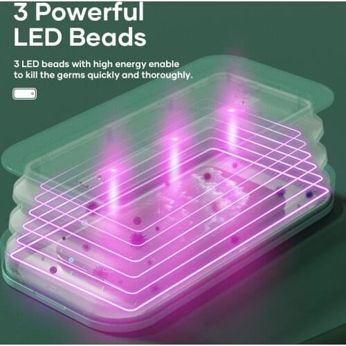Fast Wireless Charge Space UVC Sterilization Box Light Disinfection Box WithPortable Phone Sterilizer for Phone Jewelry Glass