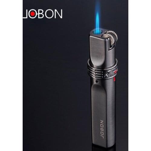 Creative Flint Torch Lighter Jet Turbo Butane Gas Metal Lighter Grinding wheel Windproof Inflated Cigar Lighter Gadgets For Men