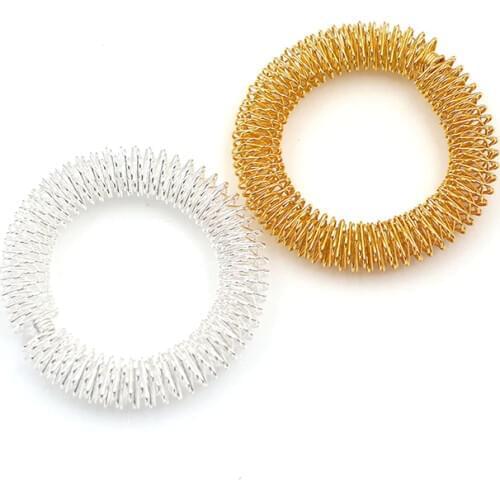 Wrist Massage Ring Hand Acupuncture Bracelet Metal Massage Ring for Men Women Health Care Tool Wrists Relaxation Massager