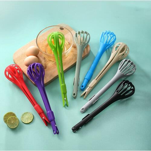 Multifunctional Bread Food Tongs Non-slip PP Food Clips Egg Beater Pastry Clamp For Baking Cooking Tools Kitchen Utensil