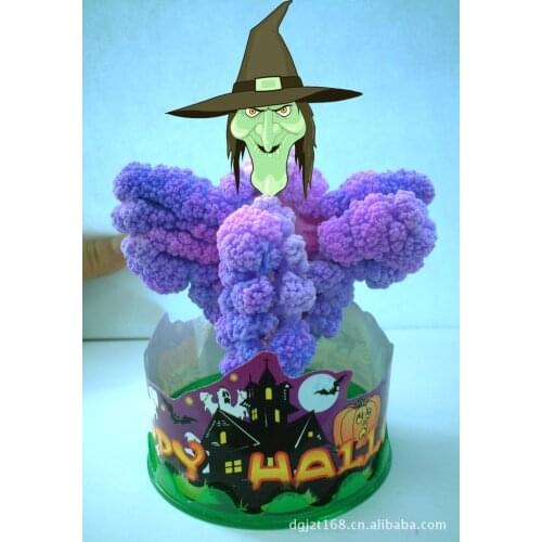 2019 17x10cm Purple DIY Magical Grow Paper Hallowmas Hellcat Tree Kit Magic Growing Halloween Carlin Trees Hex Toys For Children