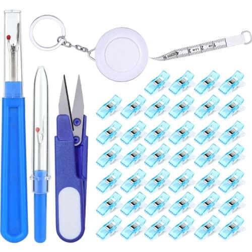 Nonvor Sewing Tools Kit Sewing Accessories Sewing Supplies Sewing Machine Tools and Clips Scissors Ripper Ruler DIY Handcraft