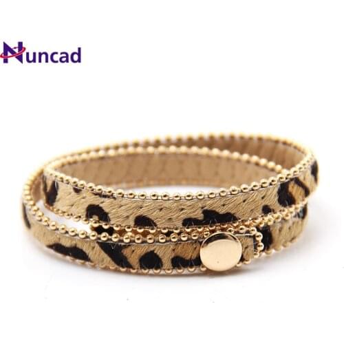 2018 Spring New Button Adjust Bracelet Multicolor Leopard Print Fine Gifts For Women