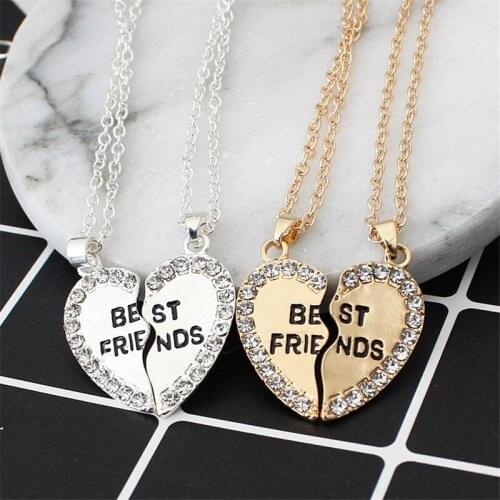 DIY Love Heart Secret Message Locket "best Friend" Carved Gold Necklace Pendant Vintage Gift for Lover Couples Custom
