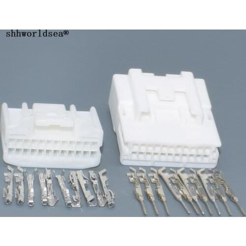 Shhworldsea 22 Pin 0.7mm Car Auto Navigation Reversing Mirror Wiring Harness Connector Automotive Audio Cable Socket For Nissan