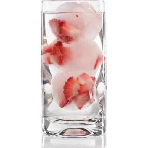 C5AD 4 Ball Shape Whiskey Stone Chilling Molds Silicone Reusable Ice Cubes for Cooling Wine Drinks Beverage Drinking Cooling