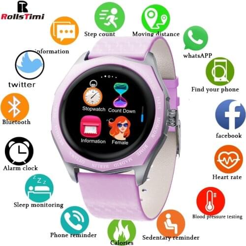 RT New fashion Ladies Smart Watch Women smartwatch For Android ios Full Touch Screen Sports Fitness Watch reloj inteligente