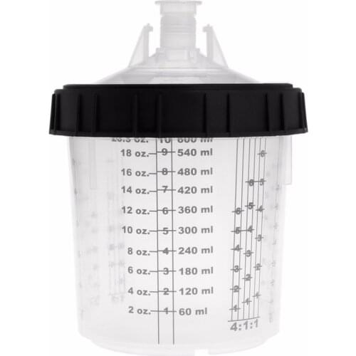 Paint Mixing Cup PPS Type H/O Quick Cup Hard Cup Inner Cup Lids 600ml Spray Gun