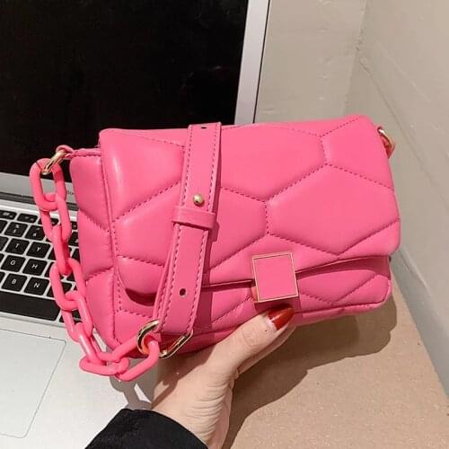 Lattice Flap Crossbody Bag 2021 Fashion New High-quality PU Leather Womens Designer Handbag Small Shoulder Messenger Bag Purses