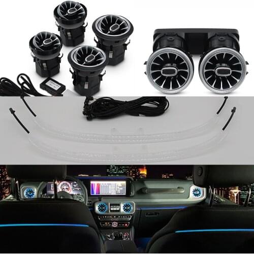 8/64 Colors Air Conditioning Ambient Light For Mercedes Benz G ClassW464 Turbine Air Outlet Car Vent Inlet Center Console Lights