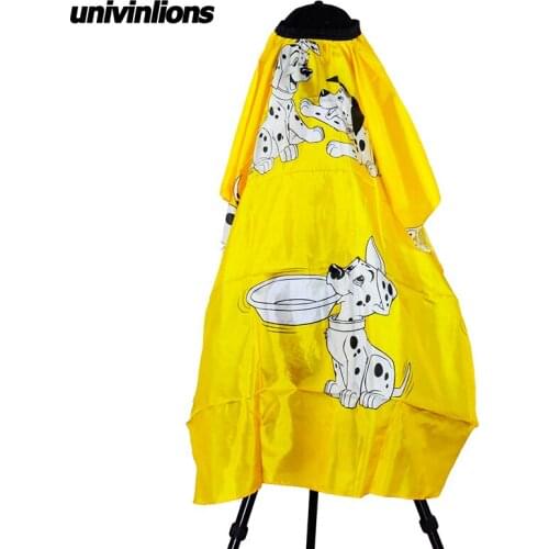 Univinlions 80*120 Cartoon Dog Kids Hairdressing Wrap Cape Hair Salon Barbershop Supplies Hair Styling Haircut Cover Cloth Wrap