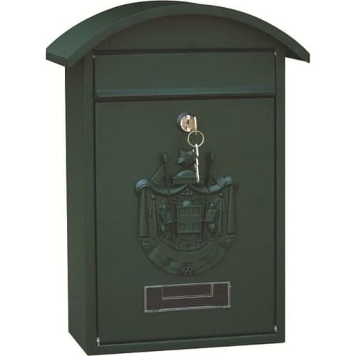 Vintage Pastoral Outdoor Iron Mailbox Lockable Wall Mounted Post Box Key Mailbox Rainproof Letterbox Garden Decor Supplies