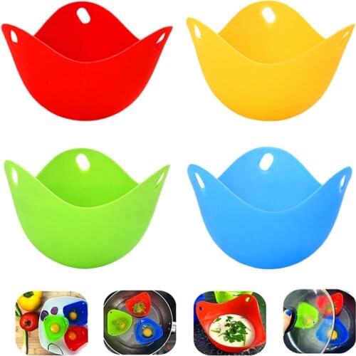 4 Pack Silicone Egg Poacher Cups Poaching Pods Egg Bites Molds Poached Egg Maker Bowl Kitchen Cooking Baking Tools