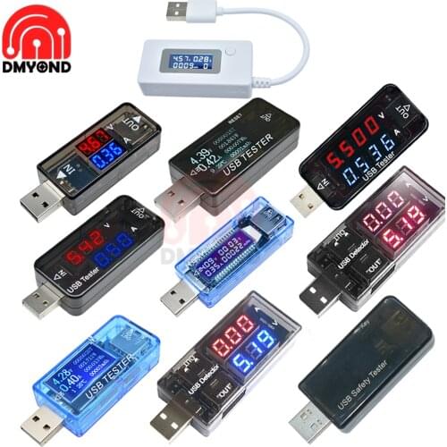 6 in 1 USB Tester Digital Voltmeter Ammeter LCD Current Voltage Charger Capacity Tester Detector Power Bank Wattmeter Indicator