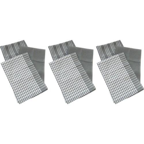 9 Pieces / Set of Kitchen Towels Classic Cotton Tea Towel Dish Cloth Absorbent Hair Machine Tableware Home