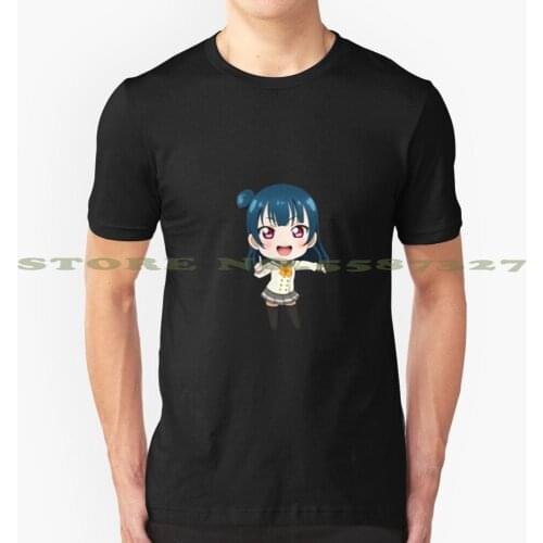 Tsushima Yoshiko " Yohane " Chibi black white tshirt t shirt for men women