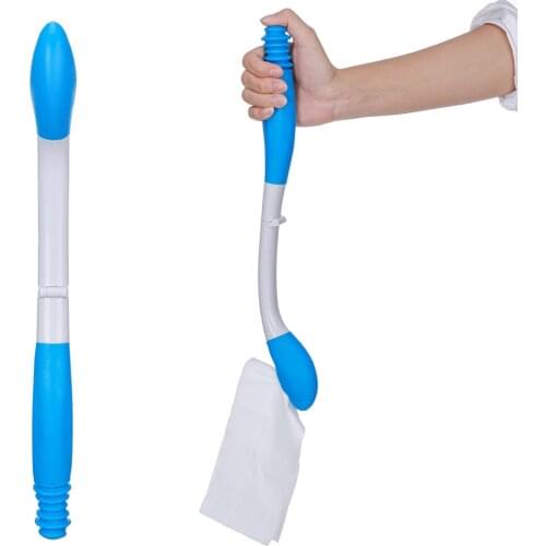 Long Handle Reach Comfort Bottom Wiper Self Wipe Assist Holder Toilet Paper Tissue Grip Self Wipe Aid Motion Assistance Helper