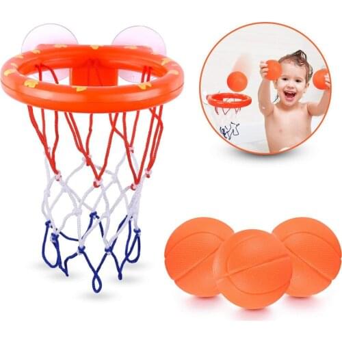 Baby Bath Toys Basketball Hoop With 3 Balls Bathtub Water Play Game Shooting Basketball Toddler Water Toys For Kids Gift