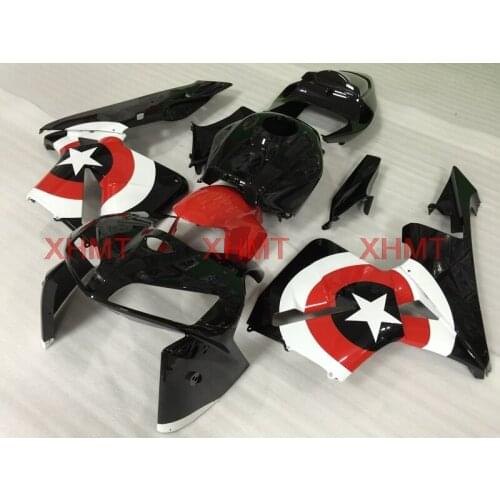 For CBR 600 RR 2005 - 2006 Fairings CBR600 RR 2005 Fairing Kits CBR 600 RR 05 Black Red Star Body Kits